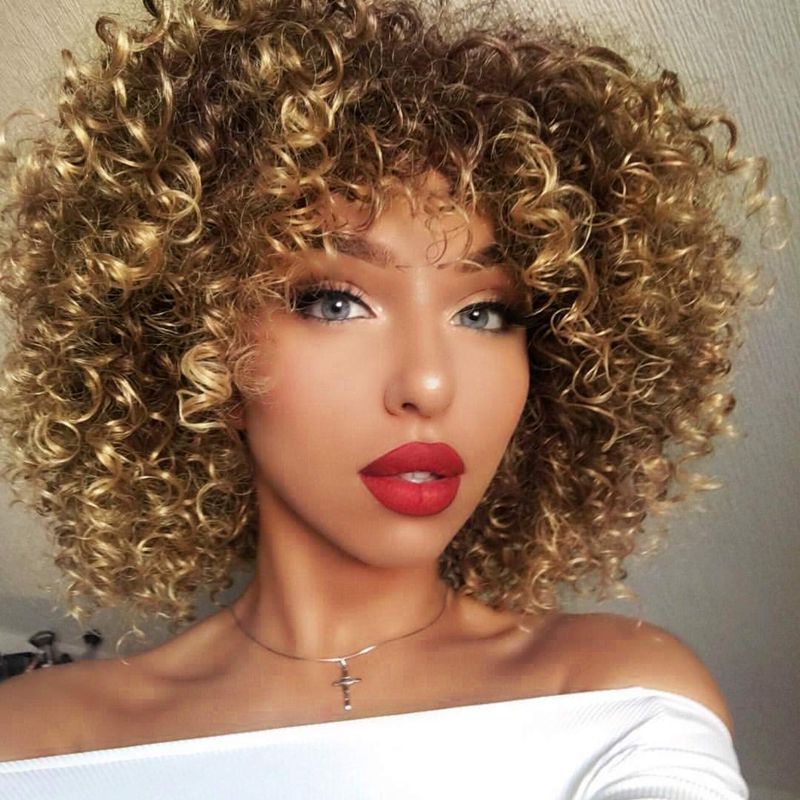 Cross-Border Wigs European And American Fashion African Small Curly Ladies Wigs Headgear Wig African Explosive Head - SHIFRAH NERIAH BEAUTY