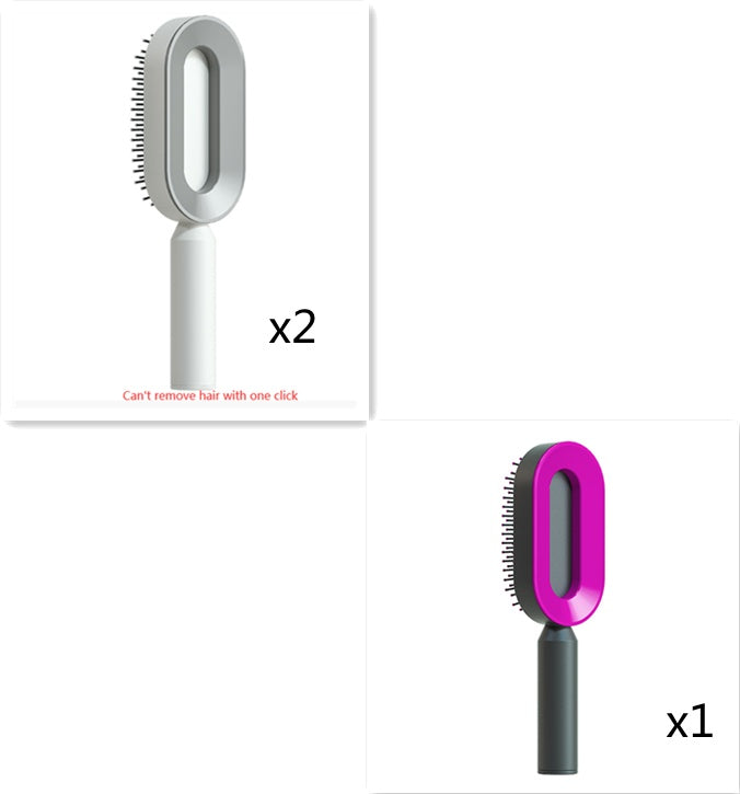 "Self-Cleaning Hair Brush for Women – One-Key Hair Loss Control, Airbag Scalp Massage & Anti-Static Comb" - SHIFRAH NERIAH BEAUTY