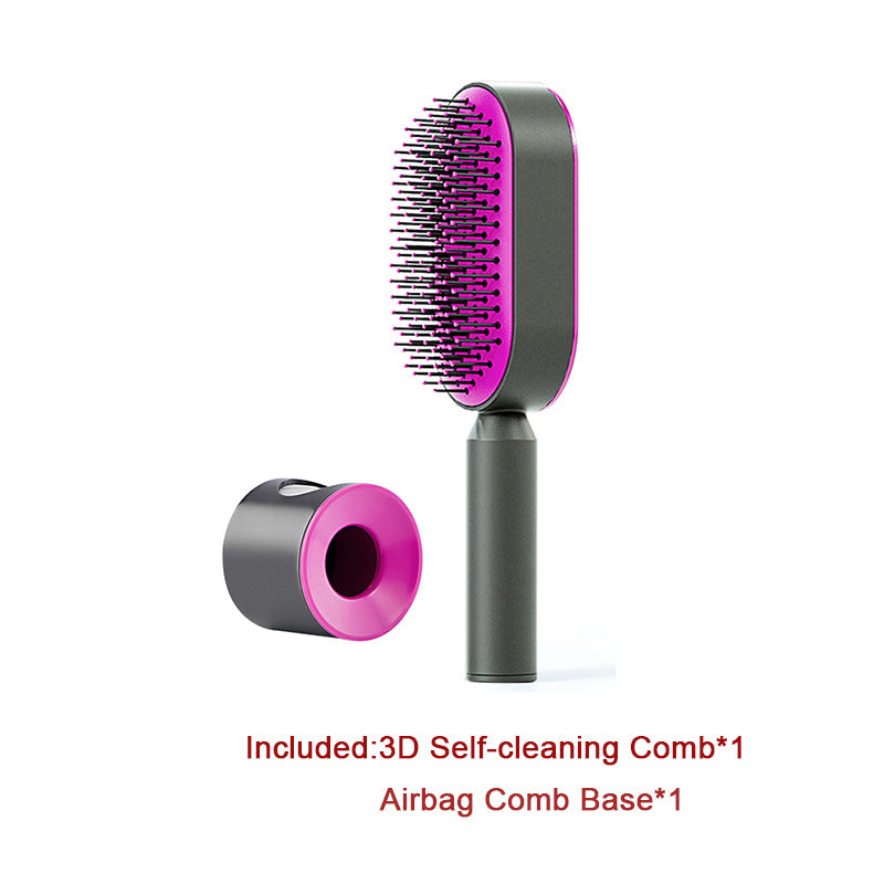 "Self-Cleaning Hair Brush for Women – One-Key Hair Loss Control, Airbag Scalp Massage & Anti-Static Comb" - SHIFRAH NERIAH BEAUTY