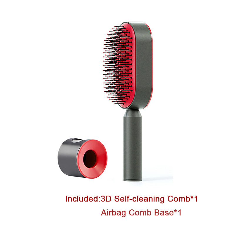 "Self-Cleaning Hair Brush for Women – One-Key Hair Loss Control, Airbag Scalp Massage & Anti-Static Comb" - SHIFRAH NERIAH BEAUTY