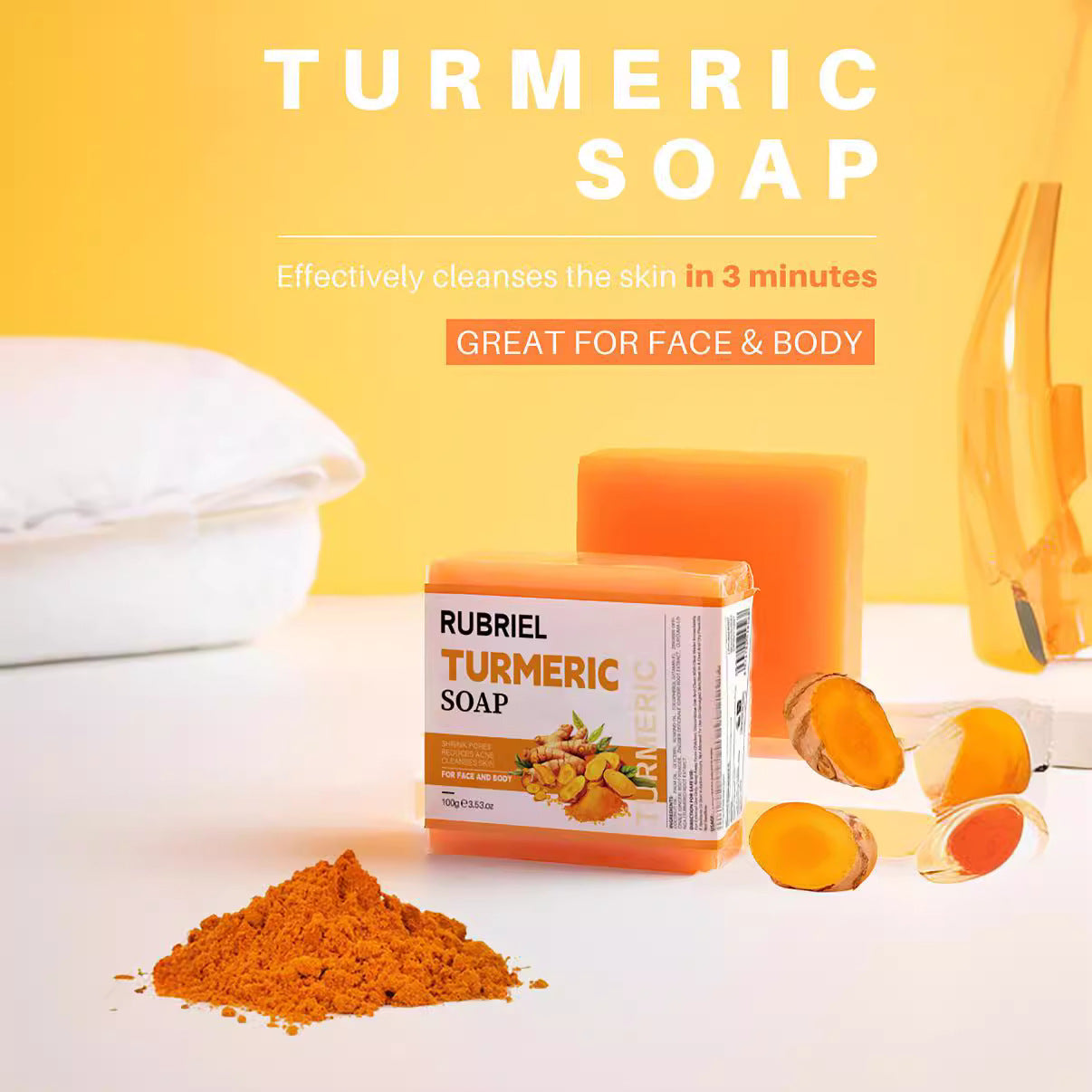 Turmeric Soap  Refreshing Facial Soap Bath - SHIFRAH NERIAH BEAUTY