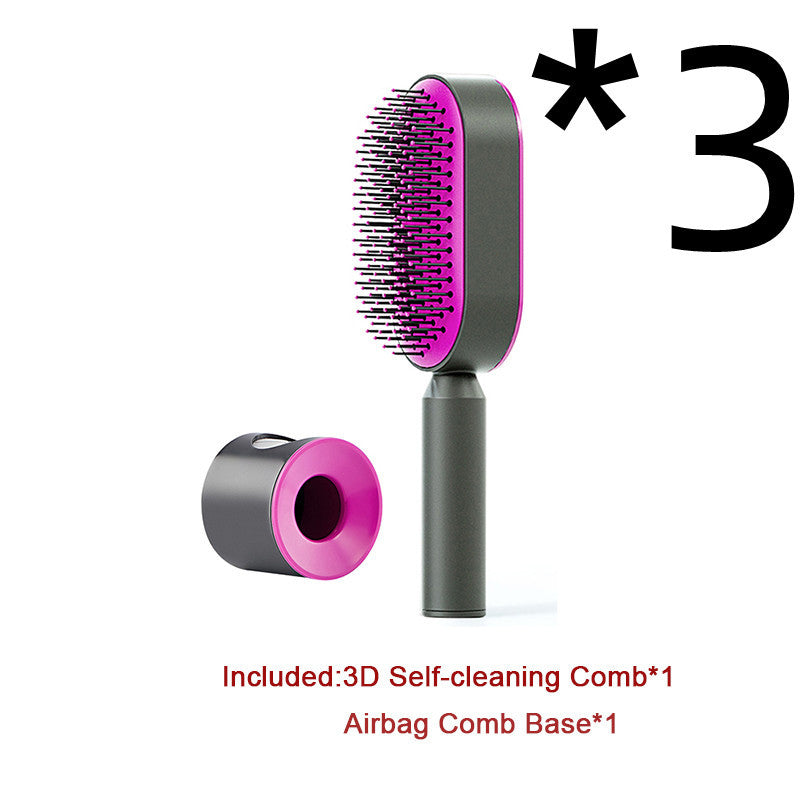 "Self-Cleaning Hair Brush for Women – One-Key Hair Loss Control, Airbag Scalp Massage & Anti-Static Comb" - SHIFRAH NERIAH BEAUTY