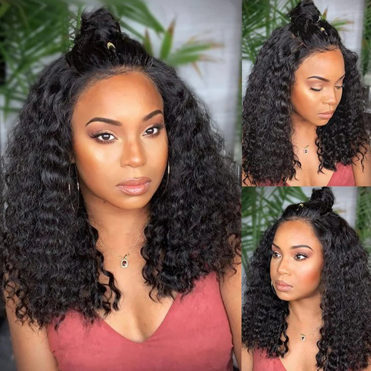 Deep Wave 180% Density Pre-Plucked Side Part Short Bob 13*4 Lace Frontal Brazilian Virgin Human Hair Wigs For Black Woman - SHIFRAH NERIAH BEAUTY