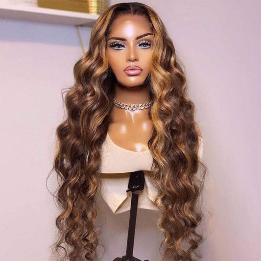 Star Fashion Highlights Blonde Body Wave Human Hair Wig - SHIFRAH NERIAH BEAUTY