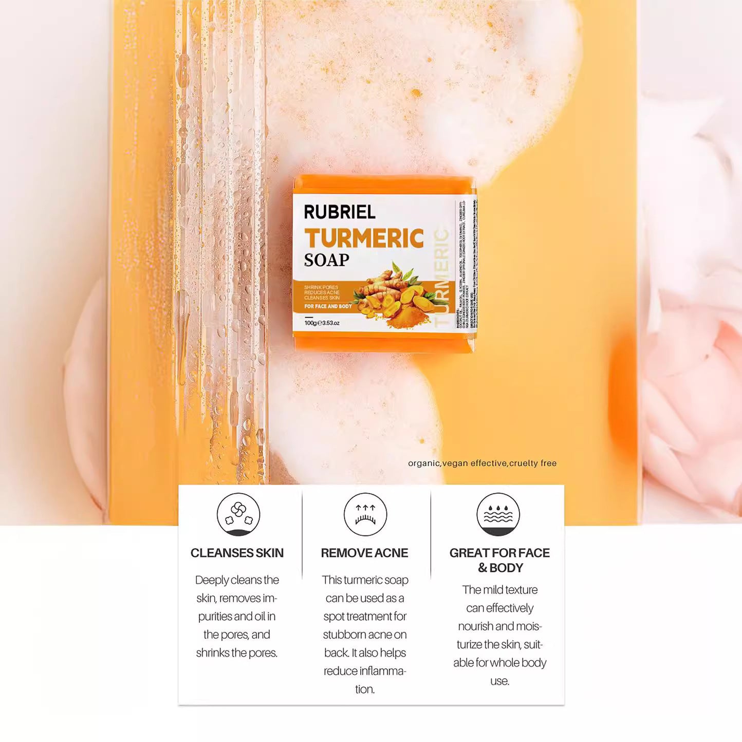 Turmeric Soap  Refreshing Facial Soap Bath - SHIFRAH NERIAH BEAUTY