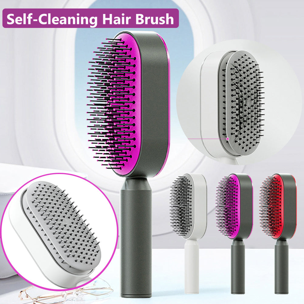 "Self-Cleaning Hair Brush for Women – One-Key Hair Loss Control, Airbag Scalp Massage & Anti-Static Comb" - SHIFRAH NERIAH BEAUTY