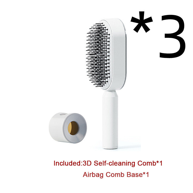 "Self-Cleaning Hair Brush for Women – One-Key Hair Loss Control, Airbag Scalp Massage & Anti-Static Comb" - SHIFRAH NERIAH BEAUTY